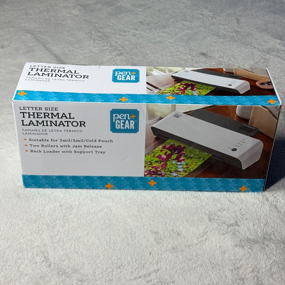 Pen+Gear‎ Thermal Laminator Letter Size White Grey L411-A Hot Cold Jam Release